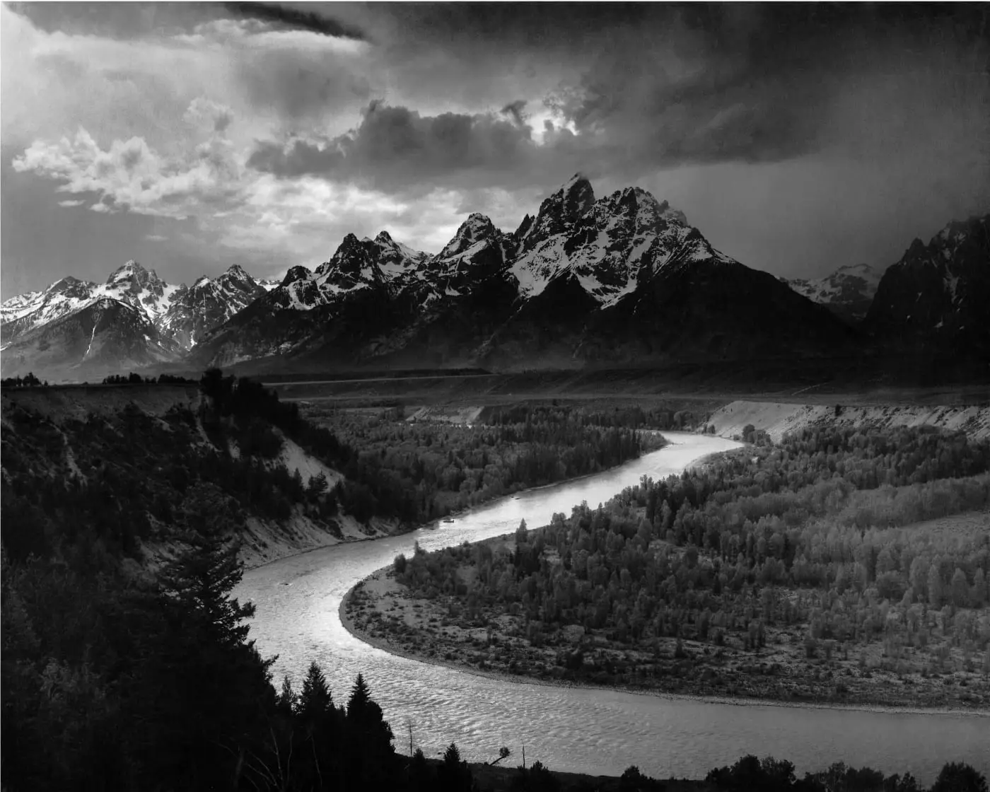 The Tetons and the Snake River van Ansel Adams in een beeldverhouding van 4:5