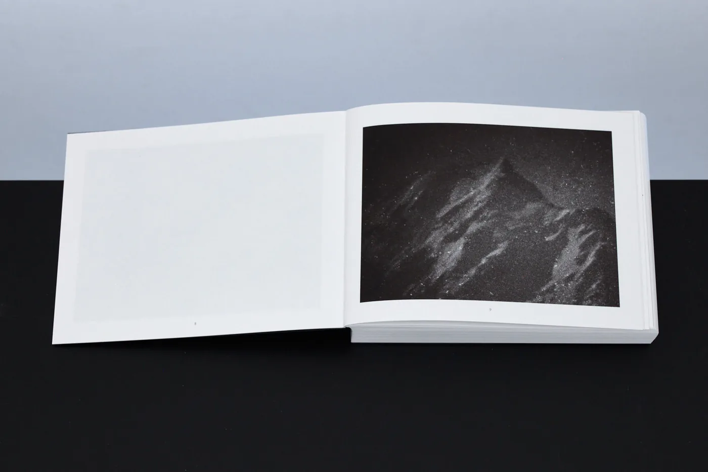 Open photo book The Minox Files with a black and white photo