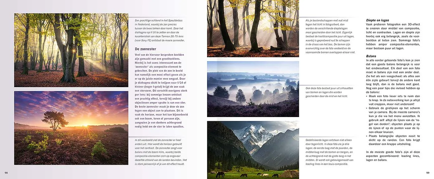 Handboek spectaculaire landschapsfotografie - Albert Dros, binnenwerkafbeelding