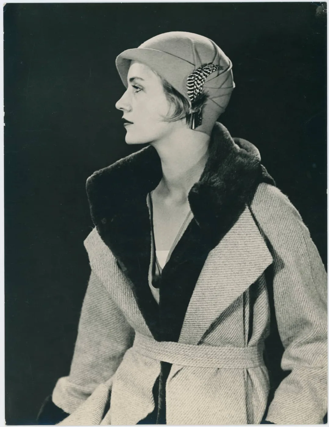 photo: © Lee Miller Archives, Self Portrait, modelling Jean Patou, Paris 1930
