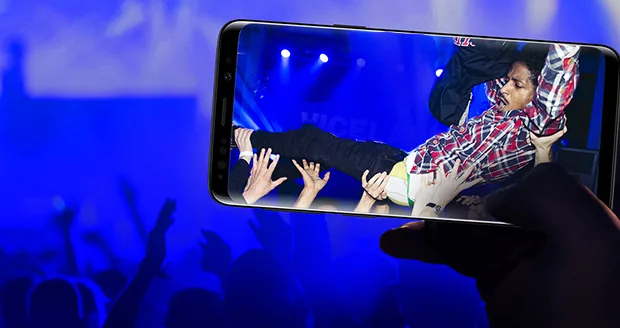 iPhone maakt foto op dansevent