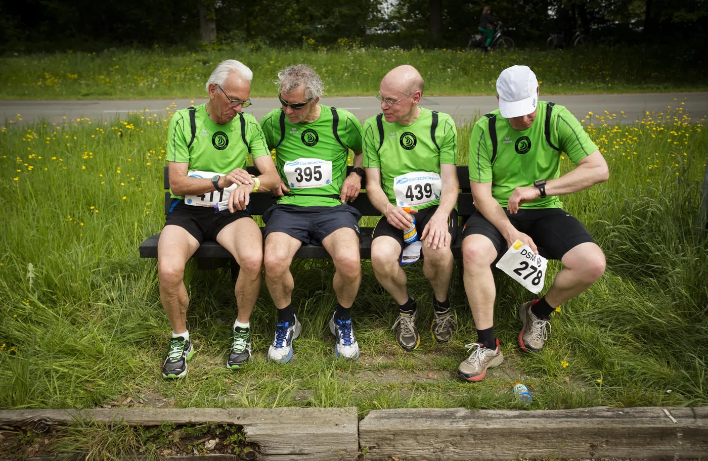 Deelnemers aan de Treechloop tijdens een hardloopwedstrijd, vastgelegd door Bastiaan Heus.