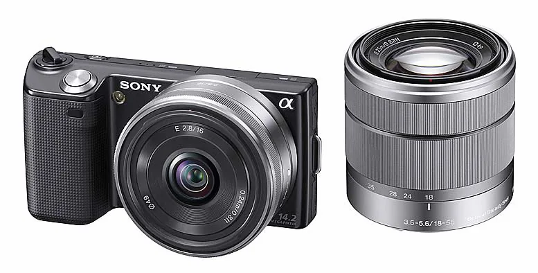 Compact lens on a Sony NEX camera