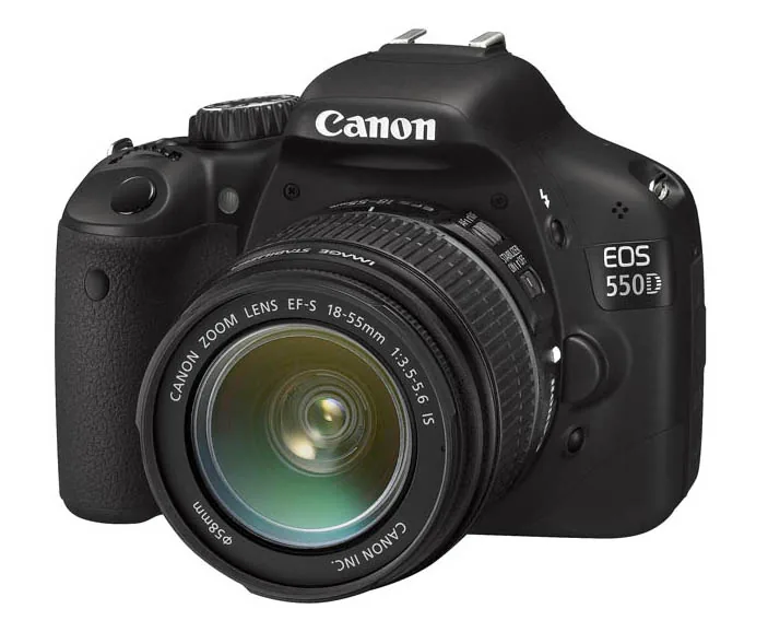 Canon EOS 550D-spiegelreflexcamera met kitobjectief