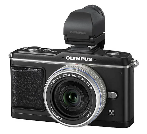 Olympus PEN E-P2 with 17mm lens and attachable electronic viewfinder