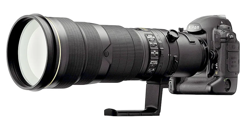 In stand mode, the lens works like a 750 mm on a camera with an APS-C format image sensor