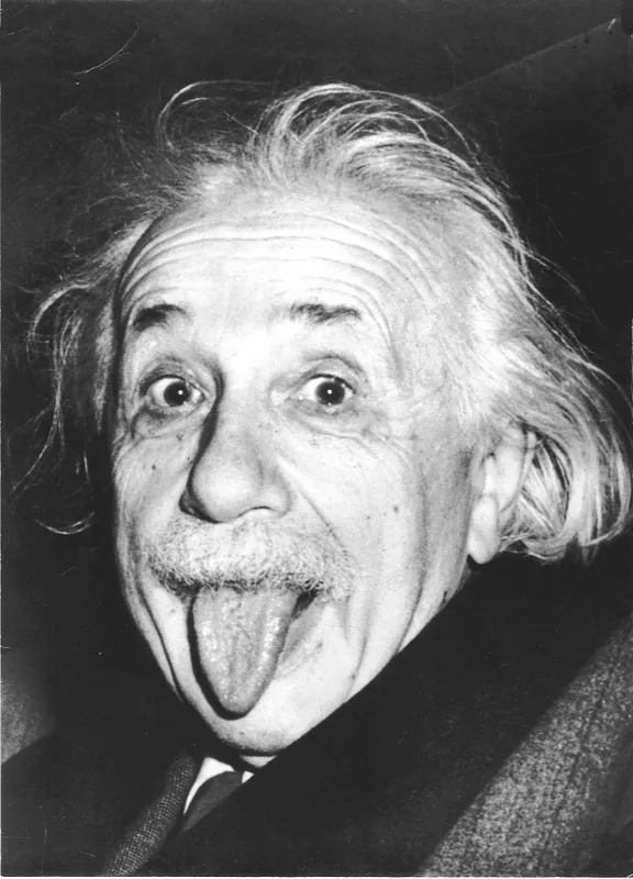 photo: Arthur Sasse - Einstein sticking out his tongue