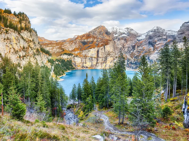 Photography while hiking in photogenic Switzerland