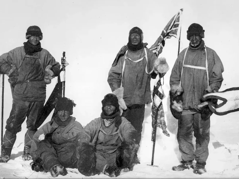 Beroemde foto Terra Nova-expeditie van Antarctica 1912
