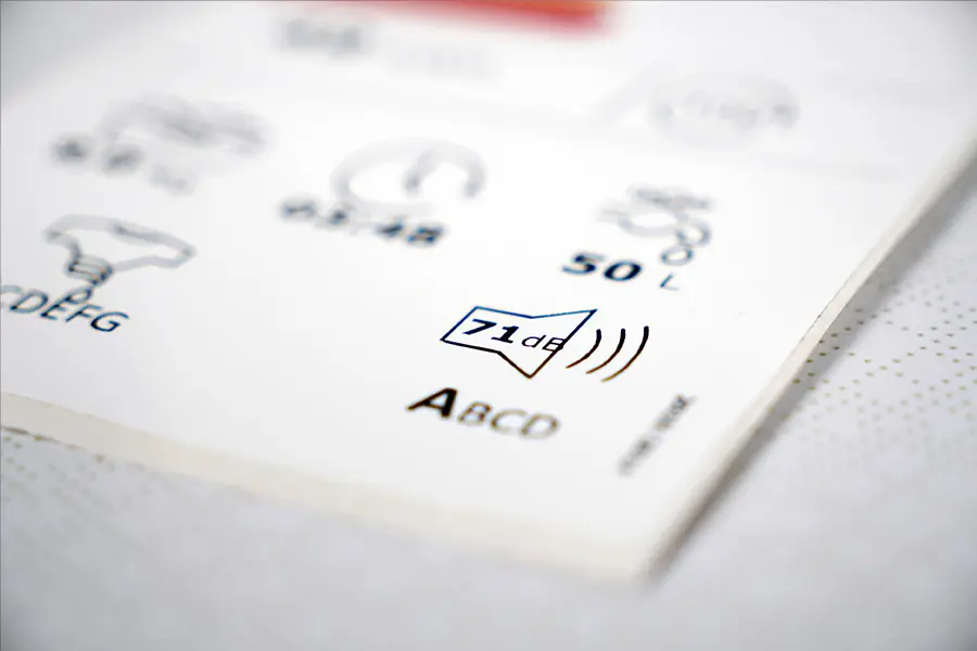 Niveau Sonore sur Etiquette Energie Lave-linge