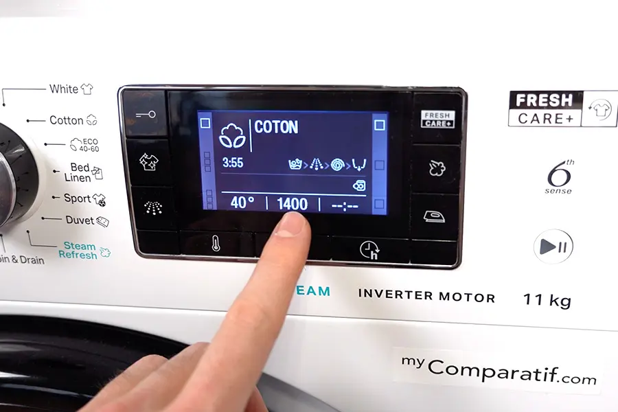 vitesse essorage lave-linge grande capacité