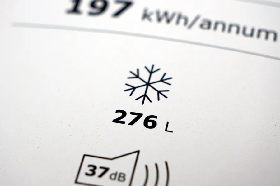 volume etiquette energie refrigerateur une porte