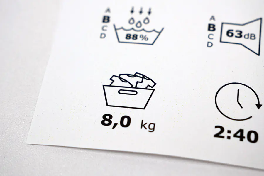 Capacite etiquette energie seche-linge