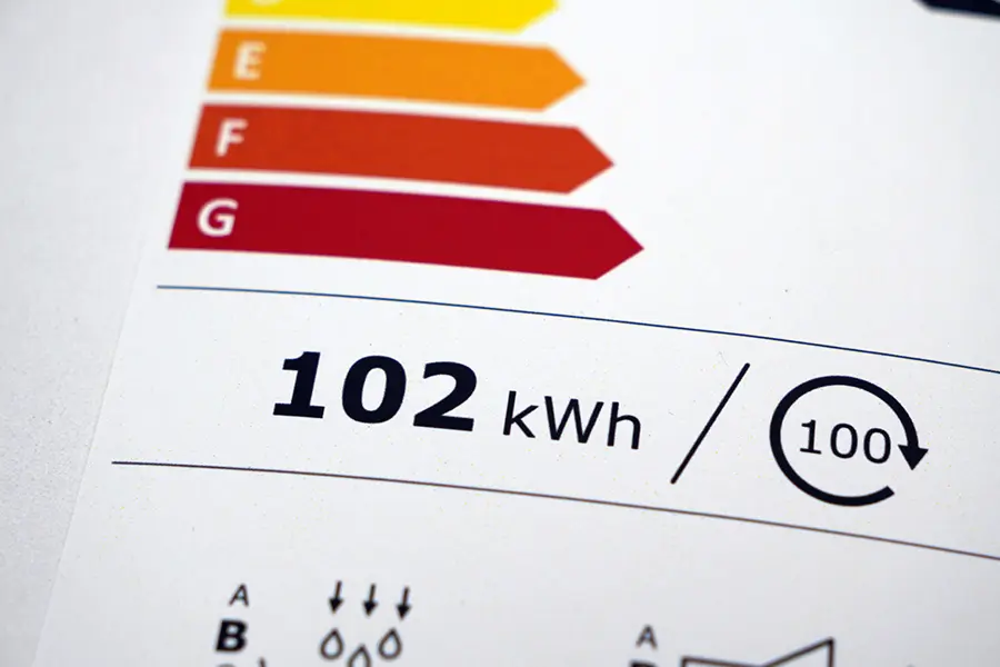 Consommation moyenne etiquette energie seche-linge
