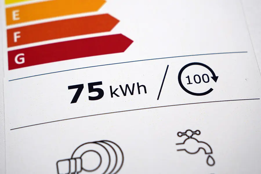 consommation moyenne etiquette energie lave-vaisselle