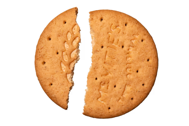 A broken biscuit