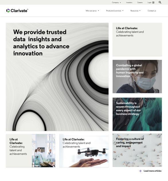 Webpage showing Google Card design system adapted for this project