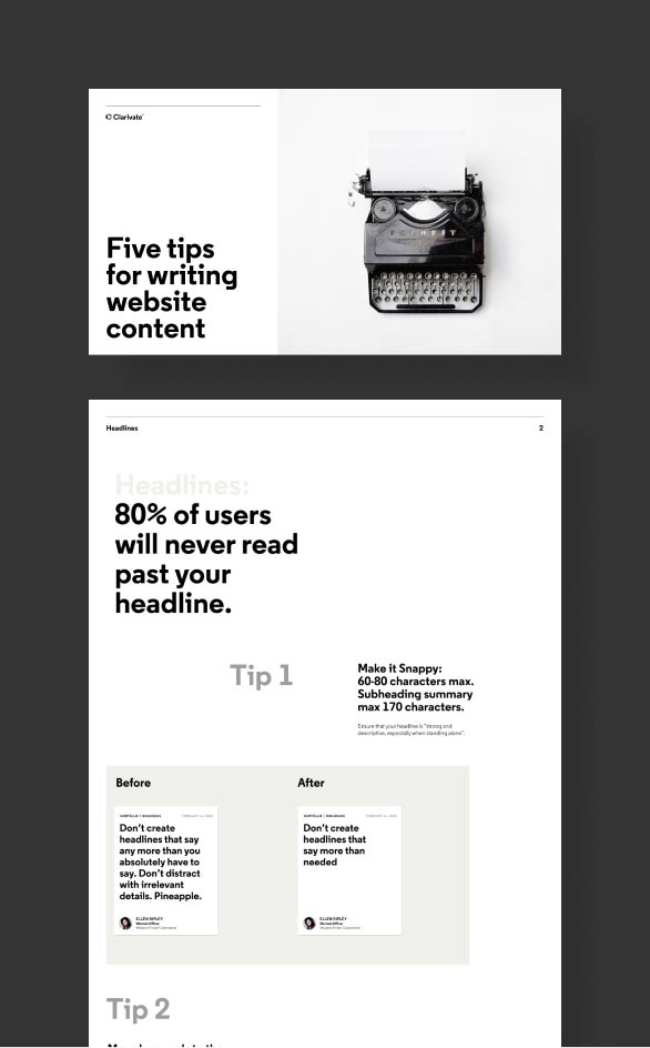 Front page of the presentation designed purposefully for screens. 