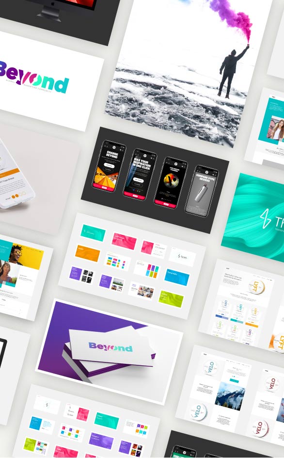 Designs including: Mobile website, Logo and branding design, identity guidelines.