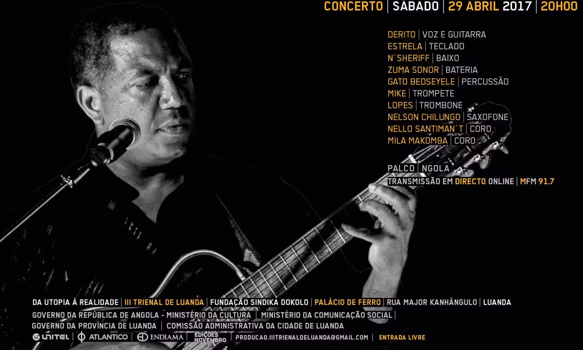 Derito canta “Saudades” com “Discernimento” na Trienal de Luanda 