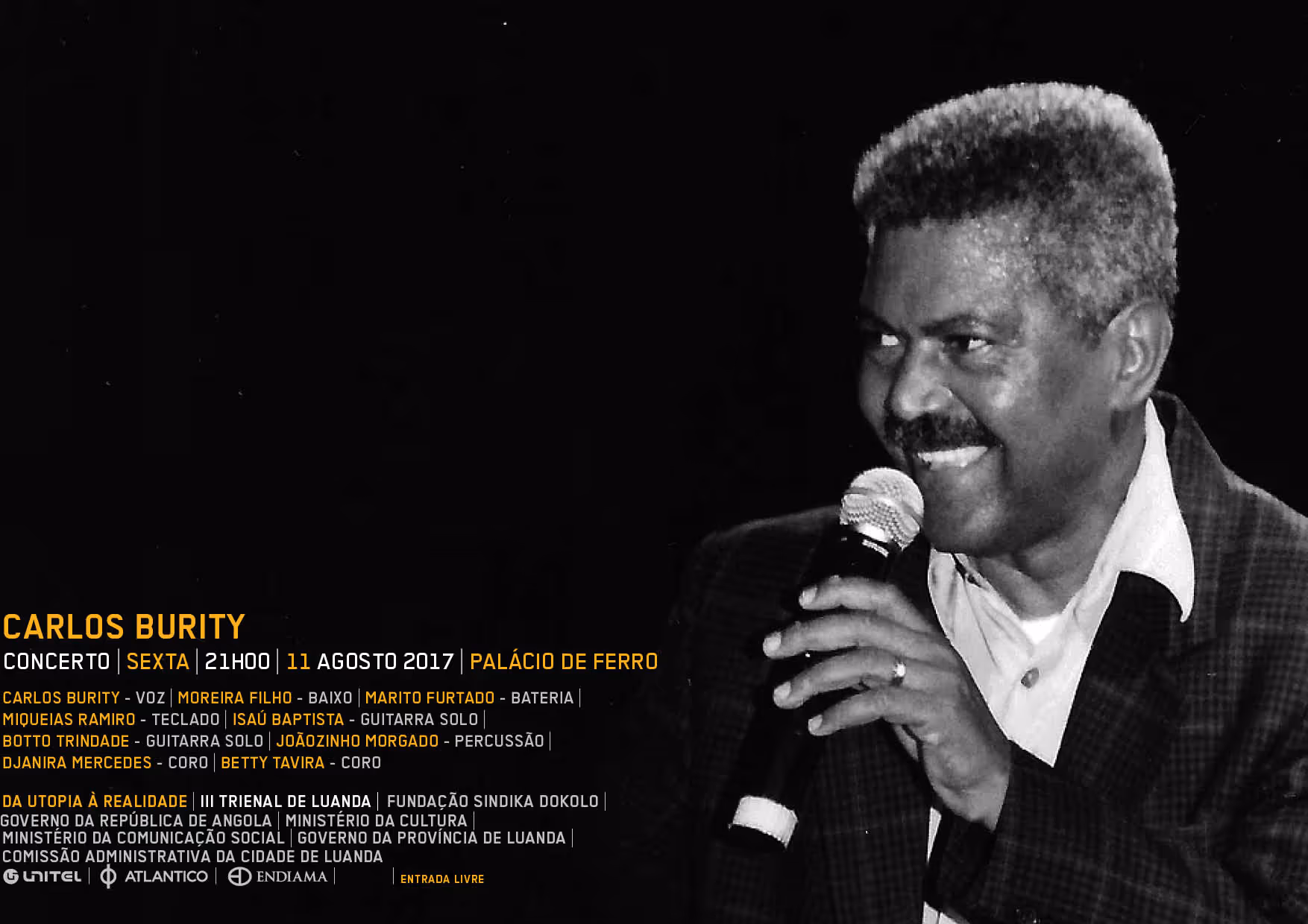 Carlos Burity leva concerto à III Trienal de Luanda