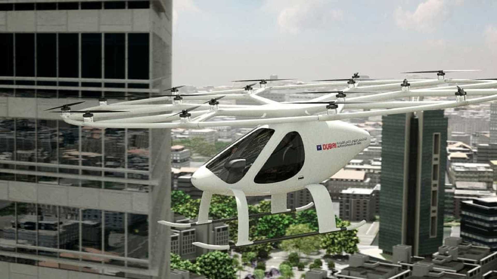 EAU: Táxi voador autónomo foi testado com sucesso no Dubai