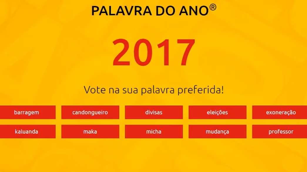 "Exoneração", "mudanças" e "divisas" candidatas a Palavra do Ano de 2017