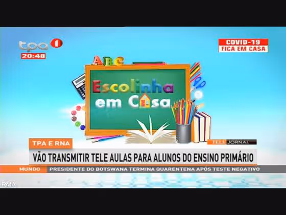 Primeira tele aulas com revisões da 1ª a 3ª classe