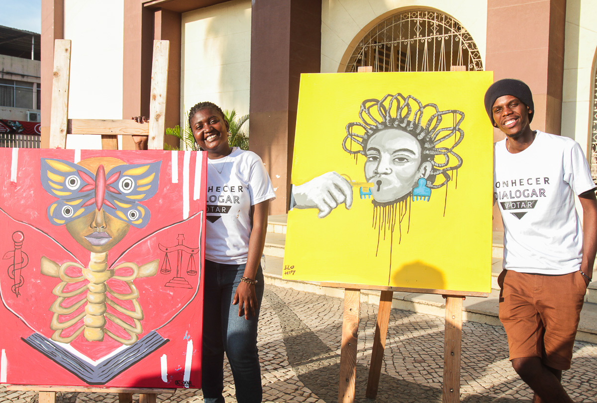 Elohim e Oksanna Dias vencem concurso de pintura “pelos valores da democracia”