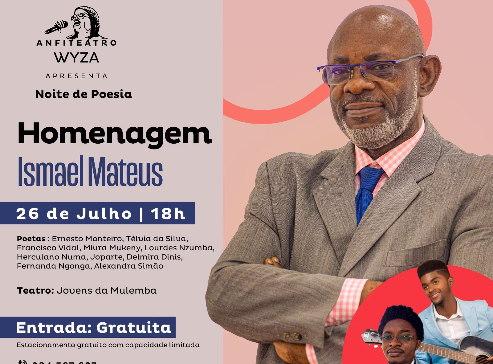 Noite de Poesia presta homenagem a Ismael Mateus