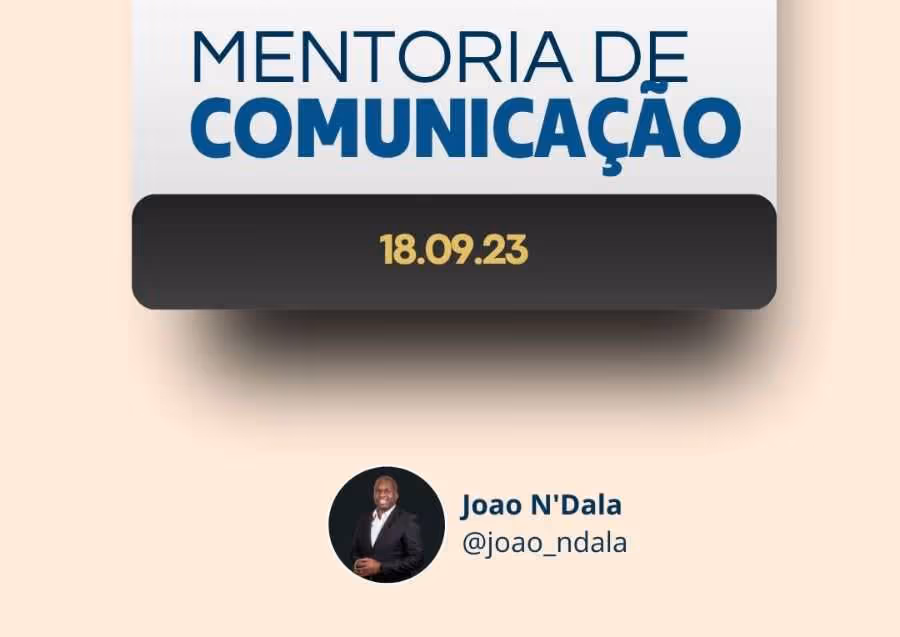 João N'Dala lança mentoria de comunicação para se superar o medo de falar em público 