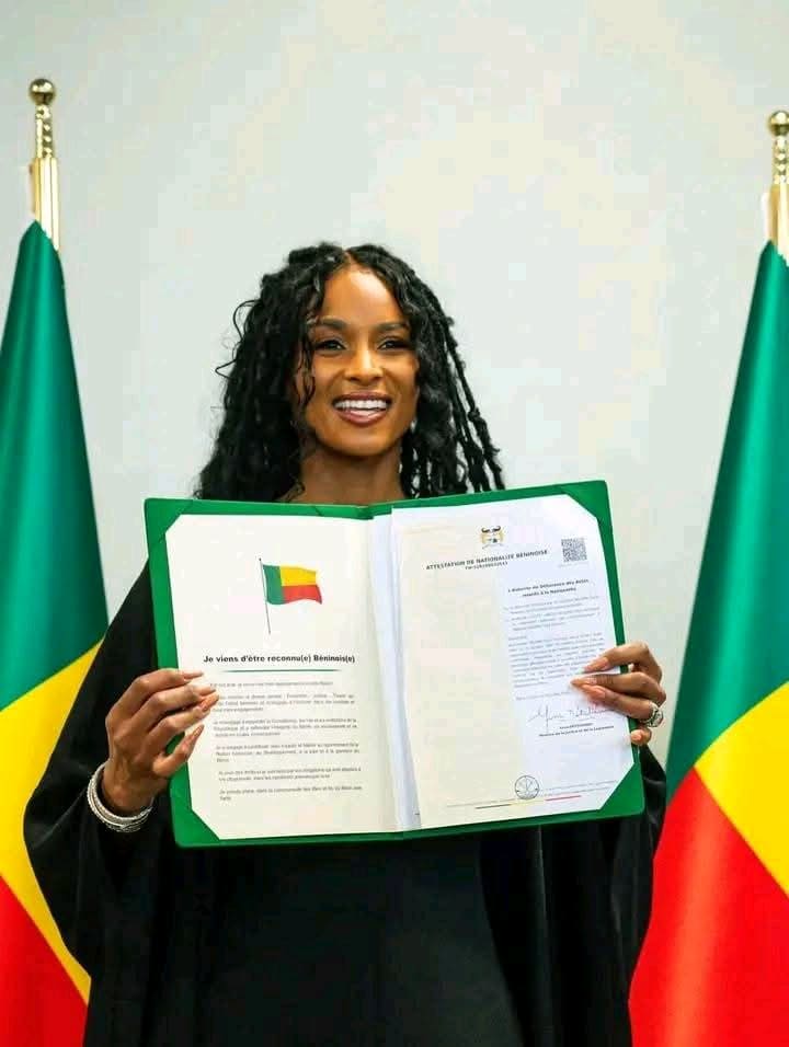 Ciara regressa às origens e é homenageada com cidadania no Benim