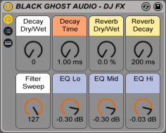 An image of the Black Ghost Audio - DJ FX Audio Effect Rack.