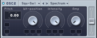 An image of OSC 2 turned on in Native Instrument's Massive.