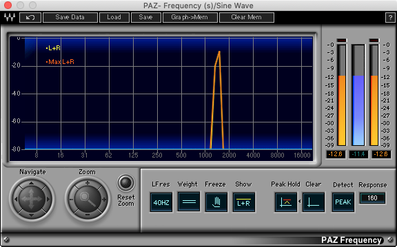 An image of a high sine wave resonating at 1750 Hz.