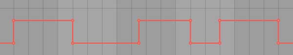 An image of an automation lane in Ableton affecting KClip 3's bypass state.