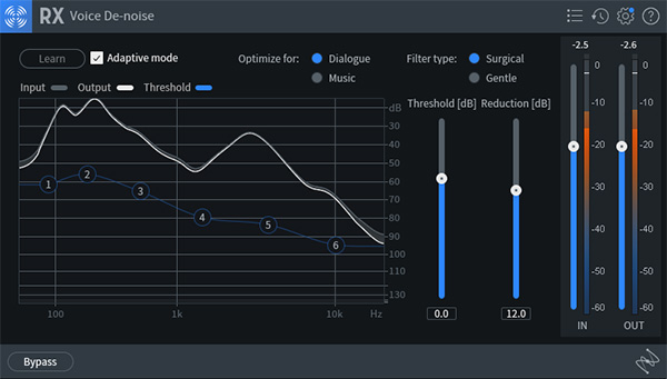  iZotope's RX Voice De-noise.