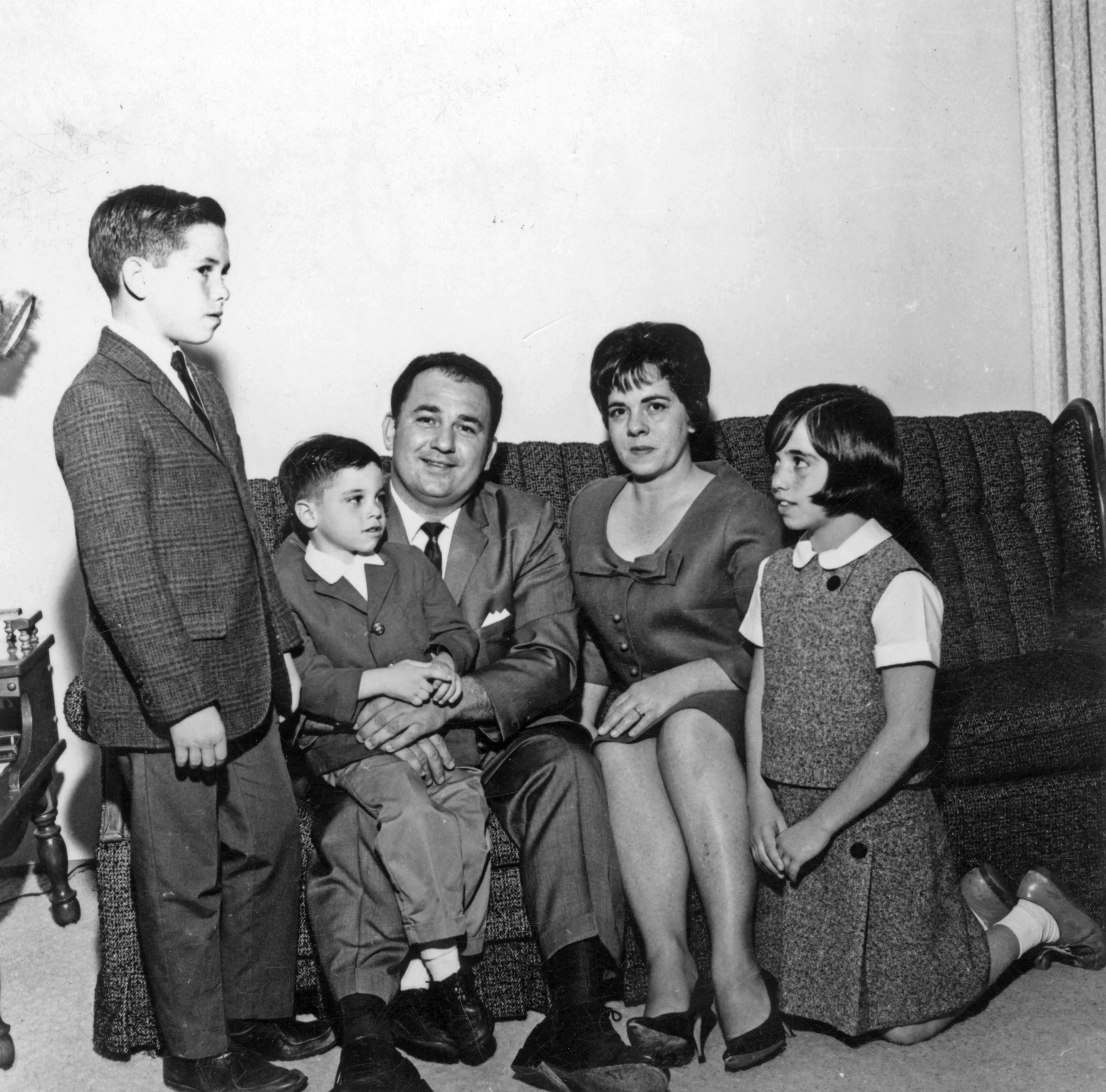Jay and Eleanor Mastroianni with their children, mid-1960s