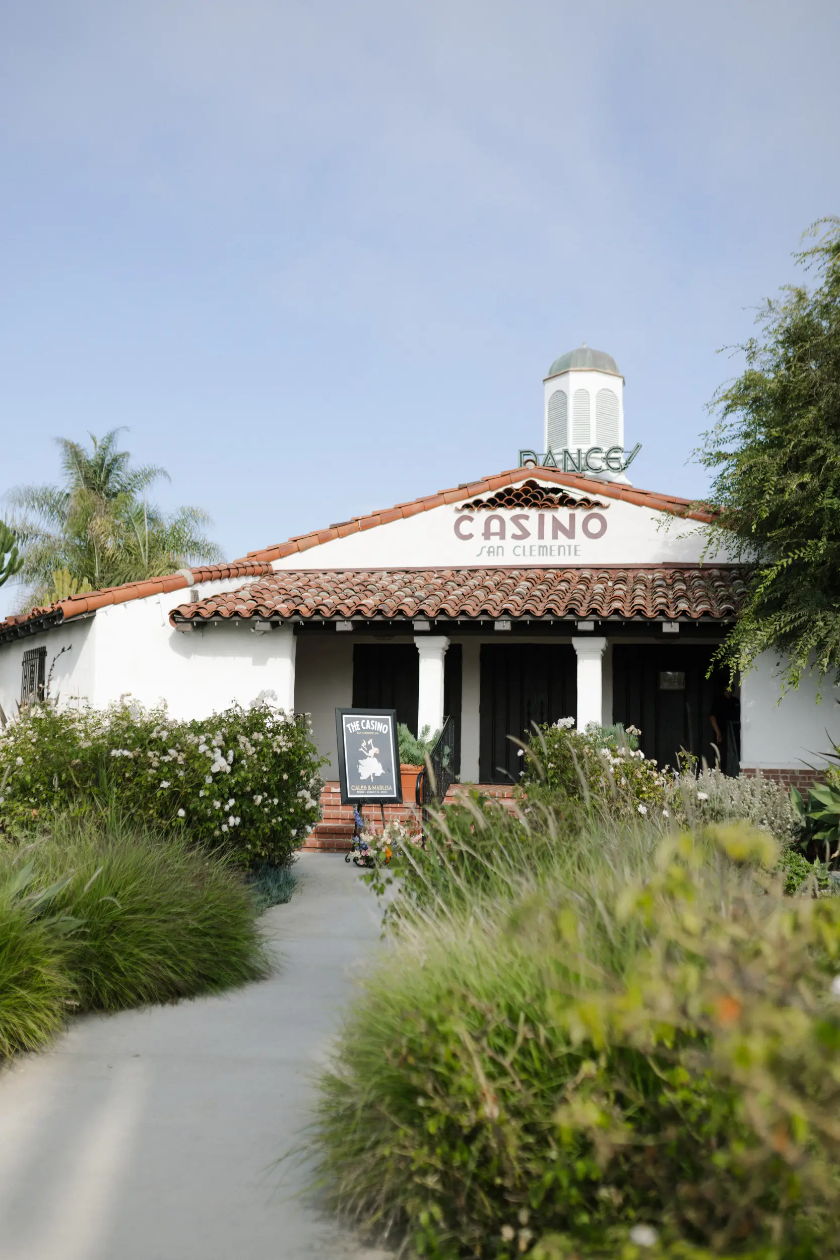 Casino San Clemente wedding entrance.