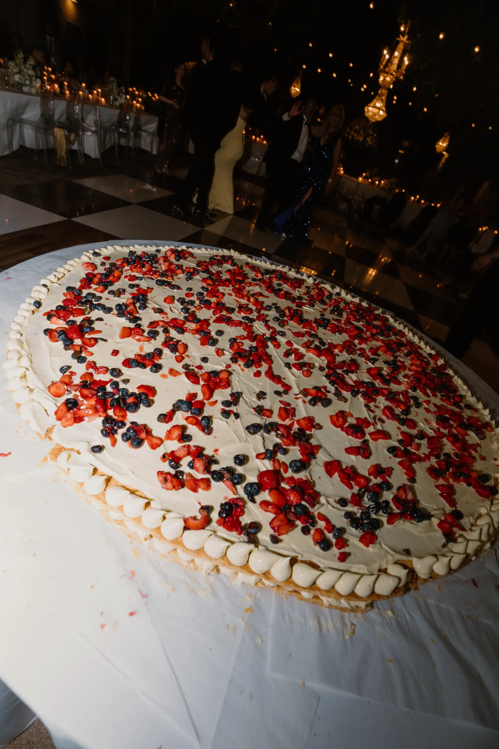 4-Foot Millefoglie on display for a wedding.