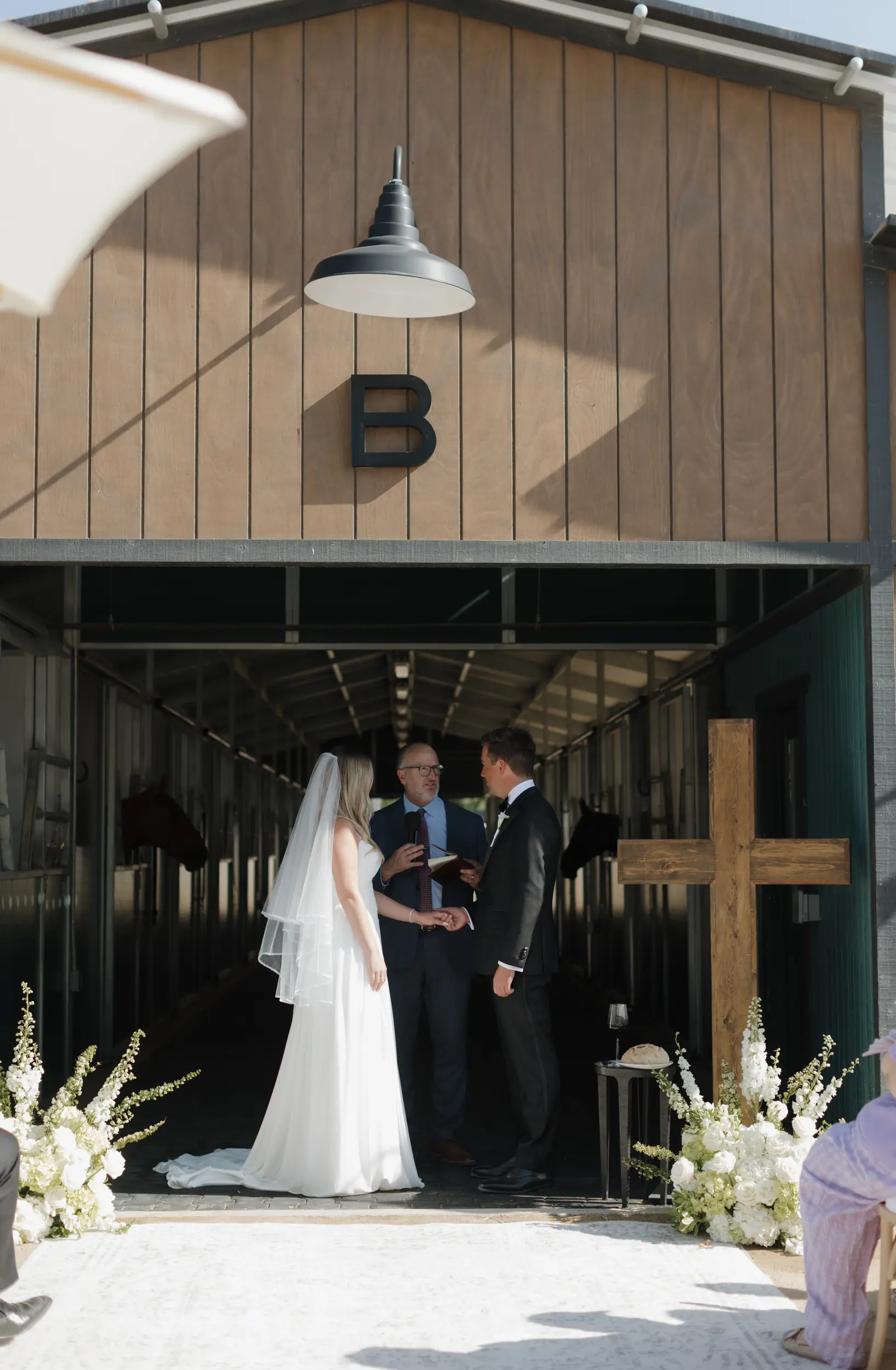 Outdoor wedding ceremony.