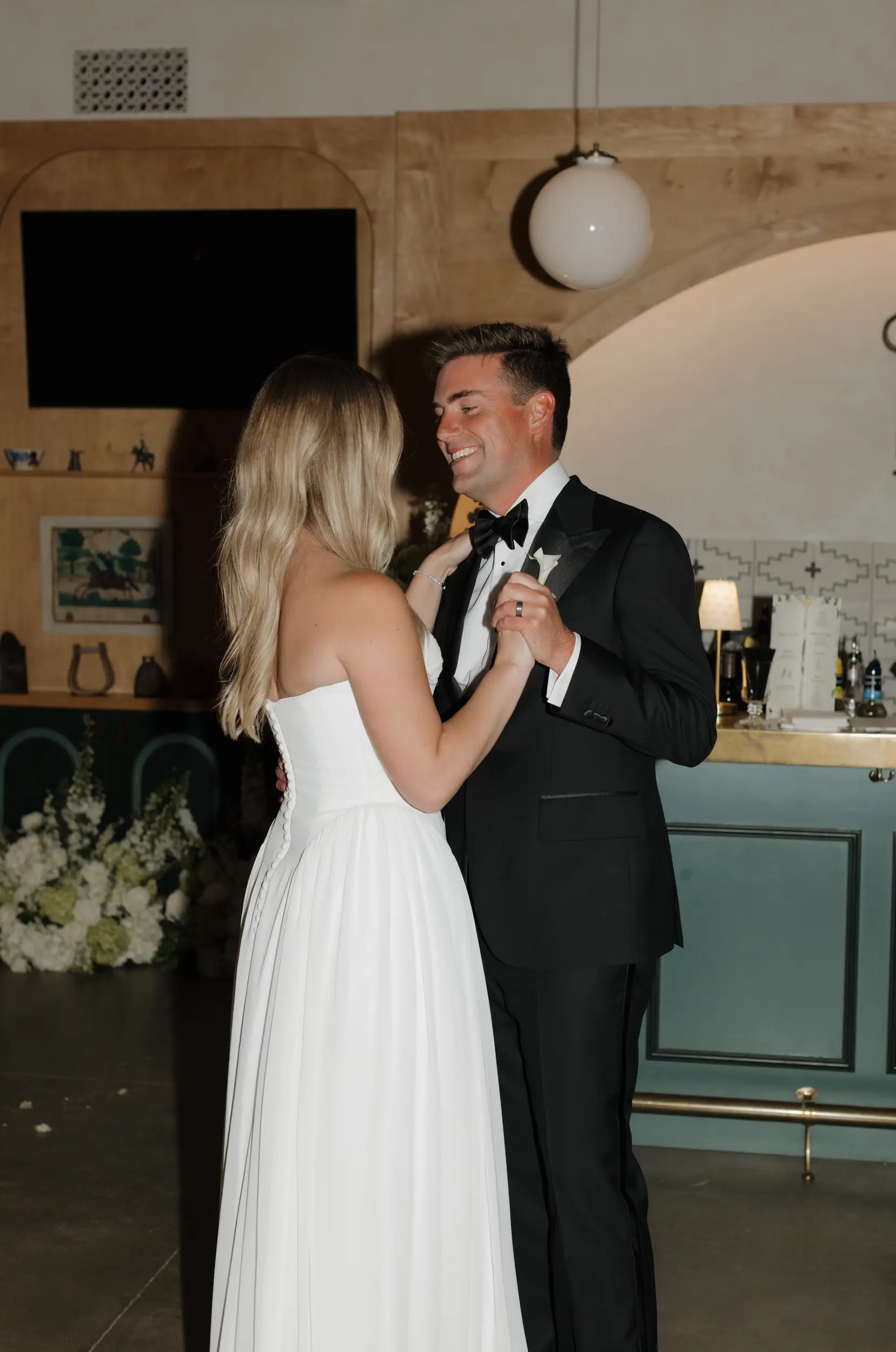Bride and groom first dance.