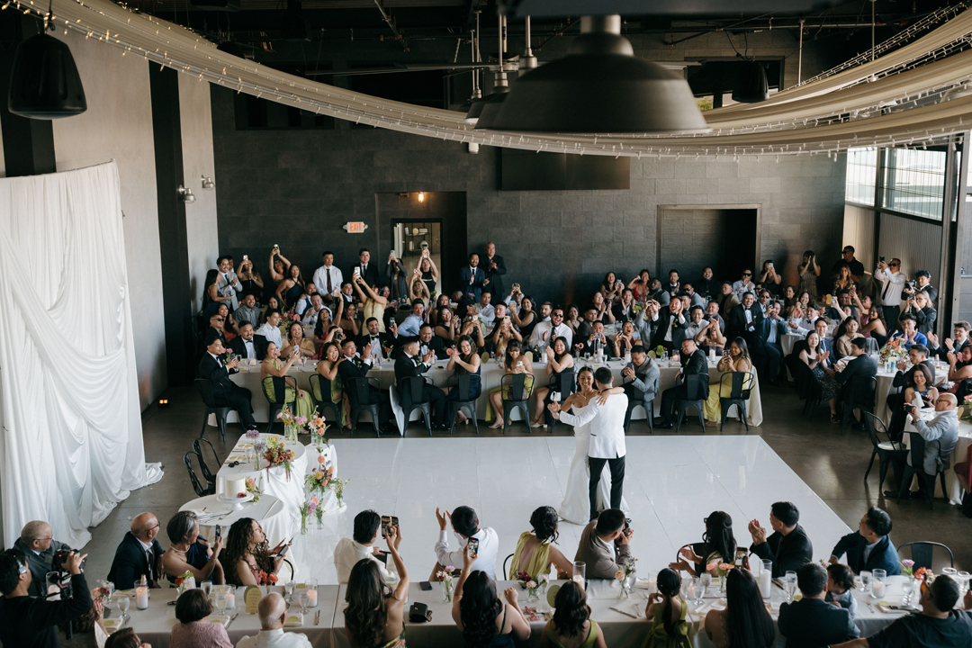 Bride and groom first dance.