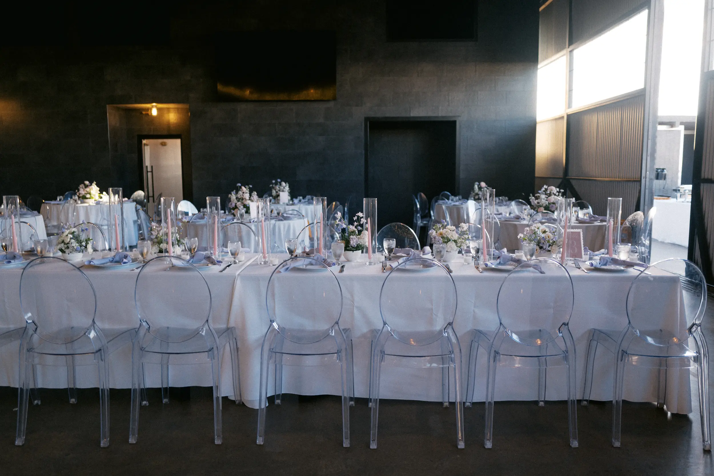 pastel wedding reception