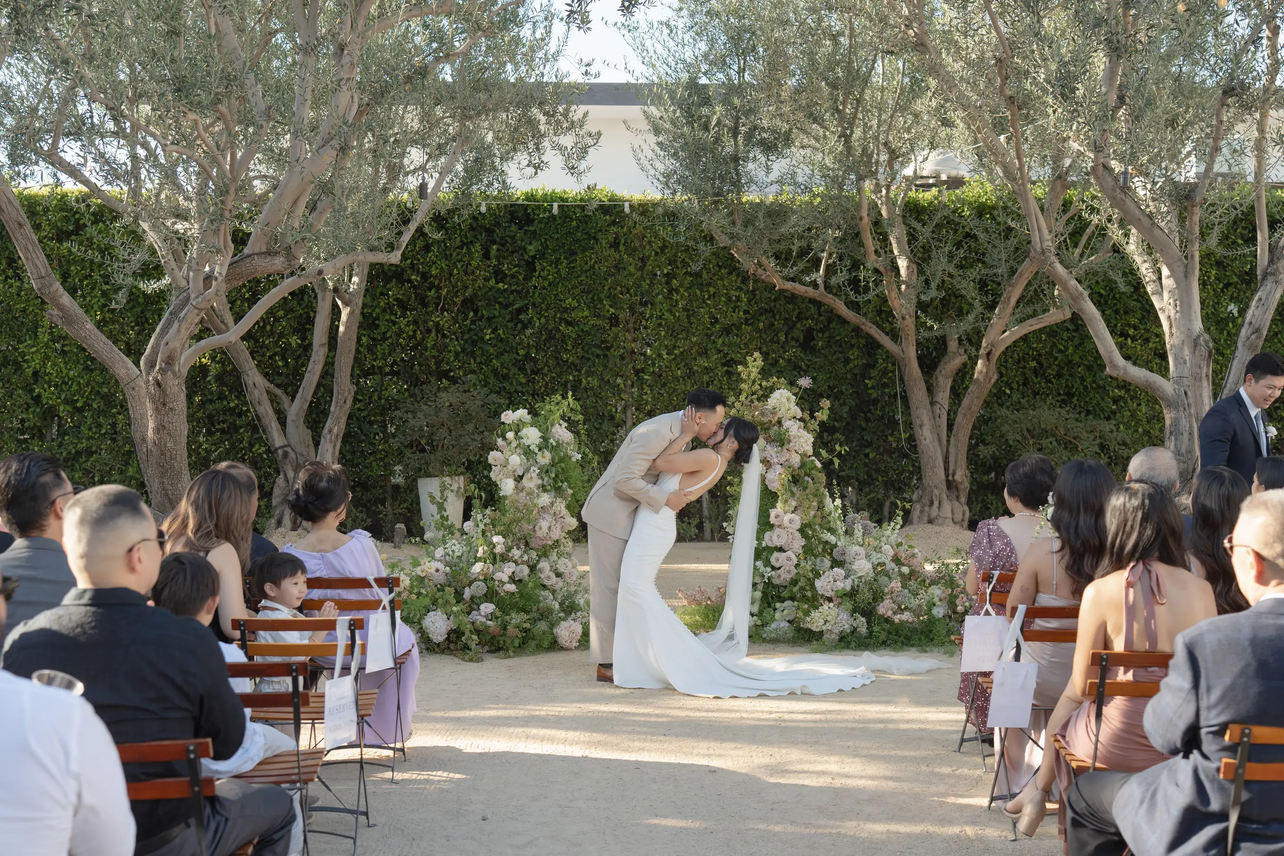 romantic outdoor wedding ceremony