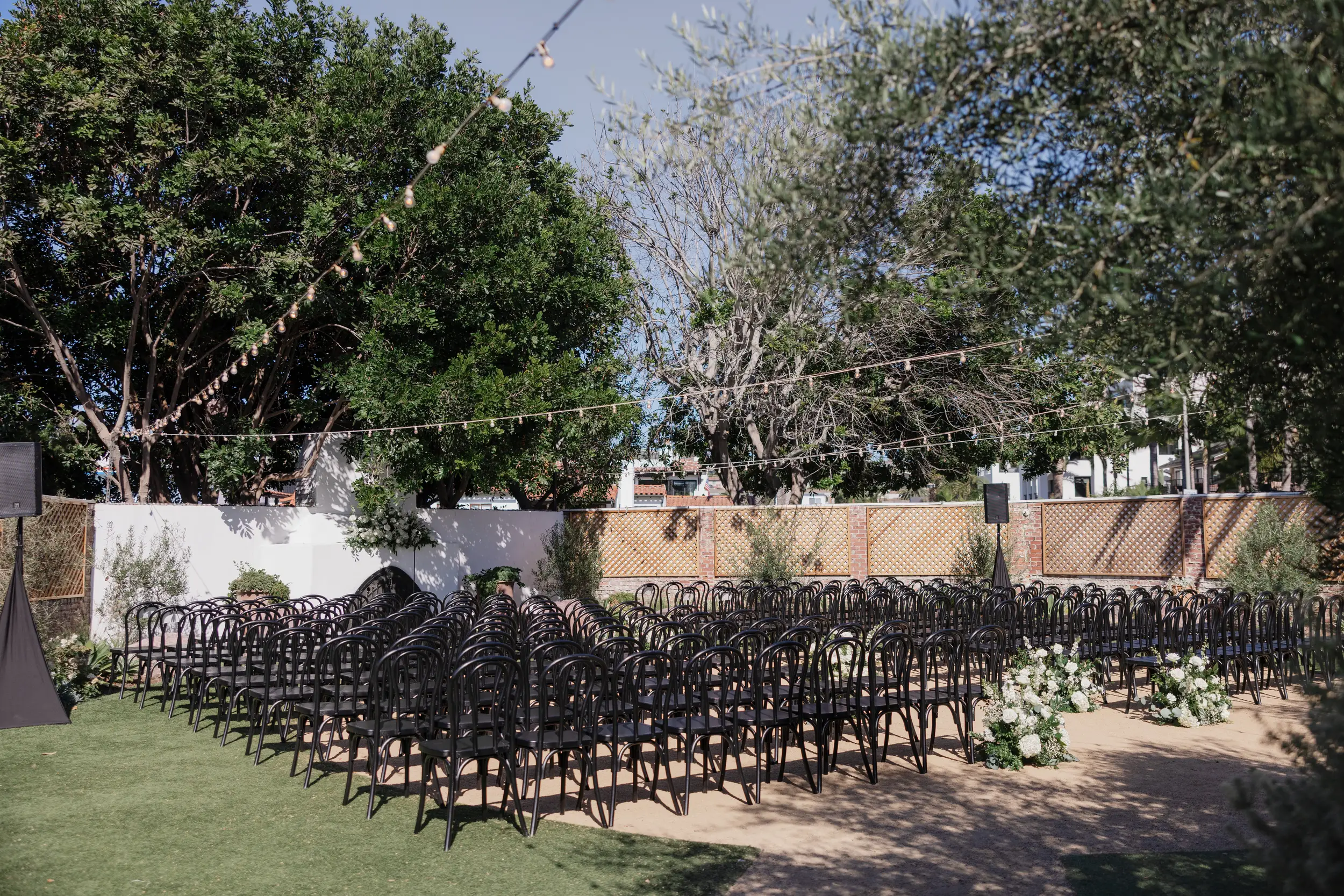 Black and white luxury wedding in Orange County, California