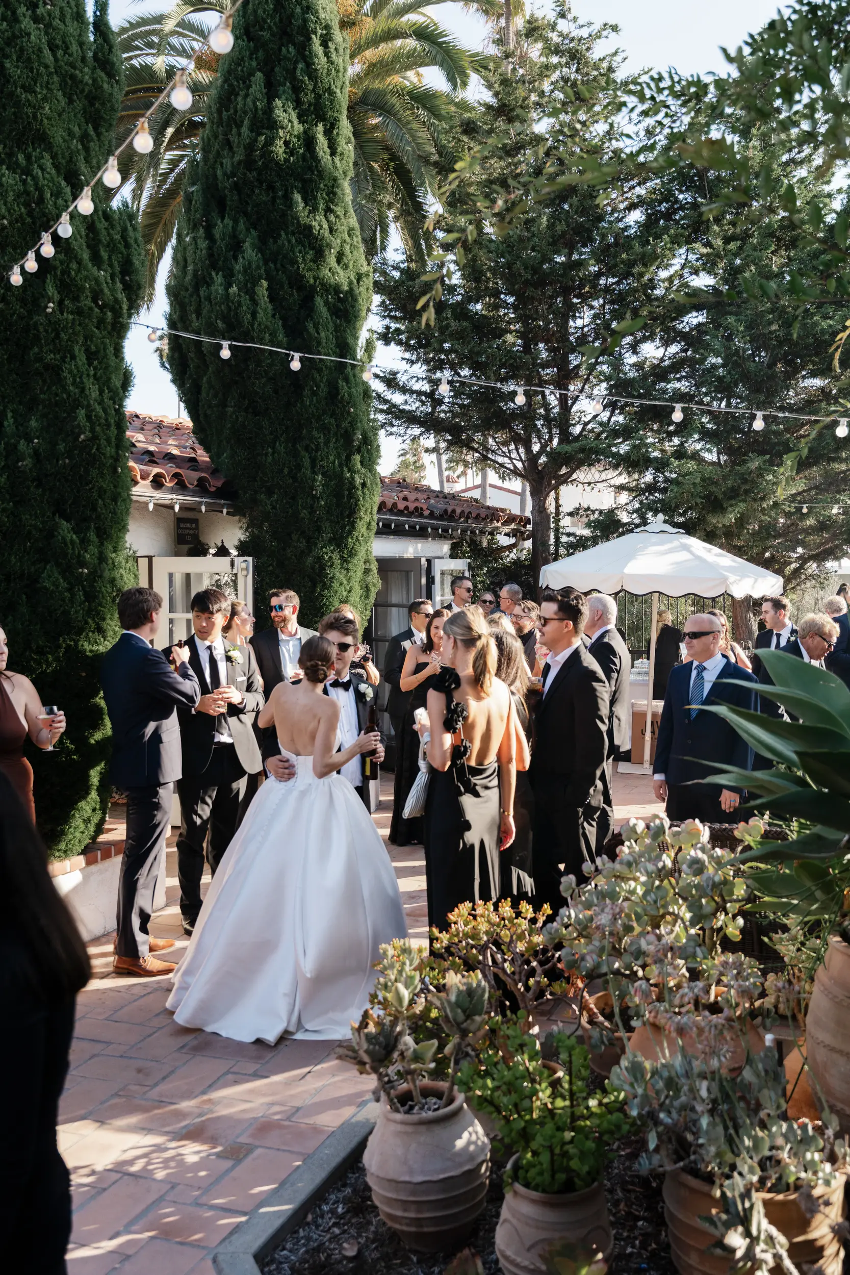 Black and white luxury wedding in Orange County, California