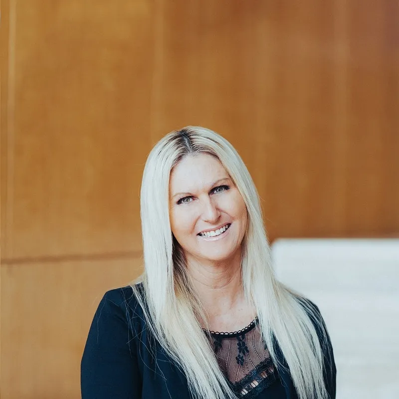 Portrait of Patti Reinitz, Jay's Catering team member