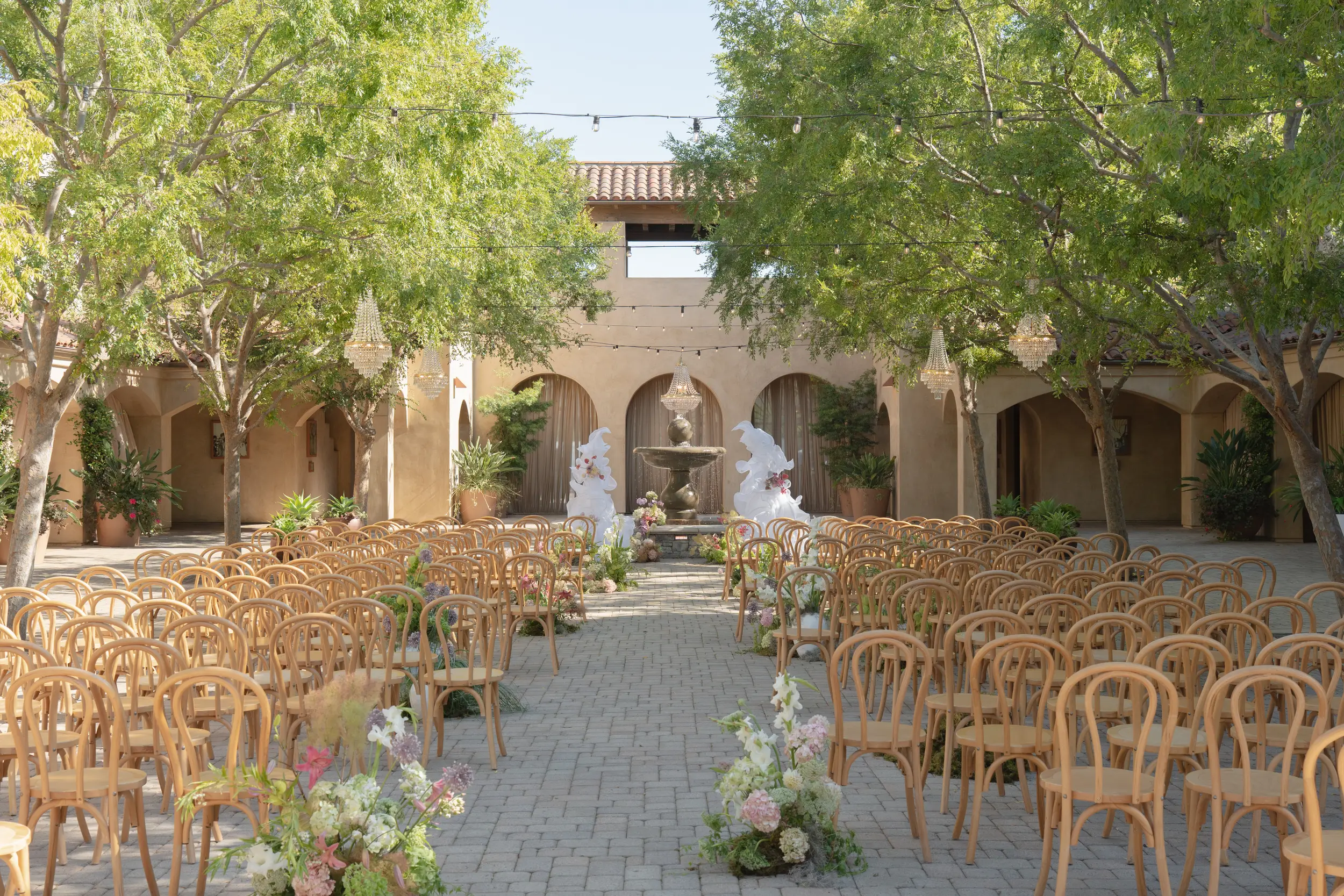 Whimsical Spring Wedding at Serra Plaza in San Juan Capistrano