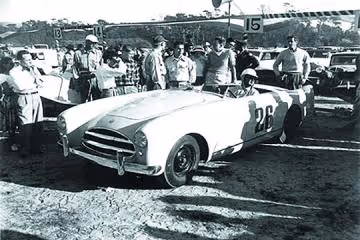 black and white of classic car